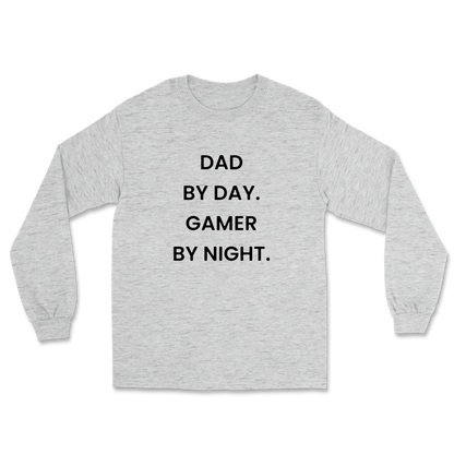Dad By Day Gamer By Night Long Sleeve Tee