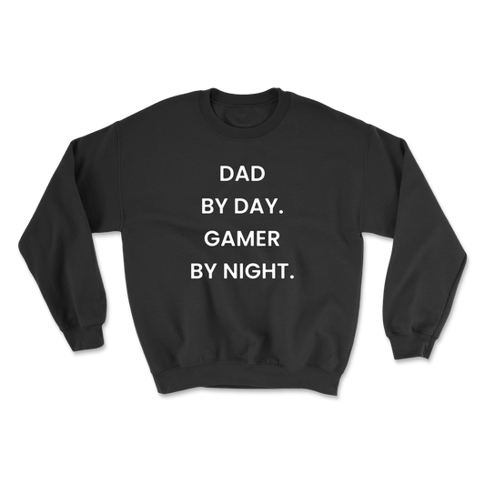 Dad By Day Gamer By Night Crewneck Sweatshirt