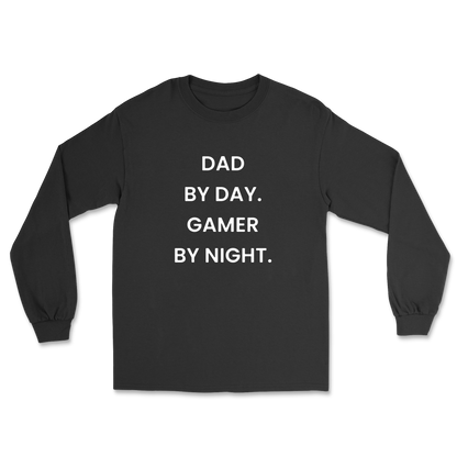 Dad By Day Gamer By Night Long Sleeve Tee