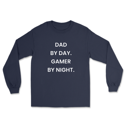 Dad By Day Gamer By Night Long Sleeve Tee