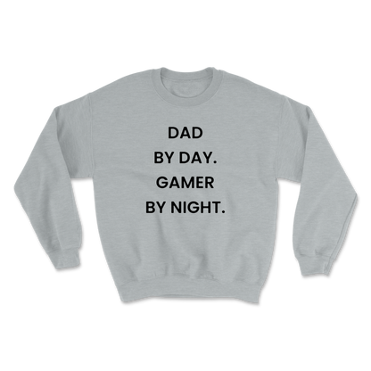Dad By Day Gamer By Night Crewneck Sweatshirt