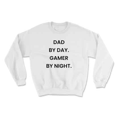 Dad By Day Gamer By Night Crewneck Sweatshirt