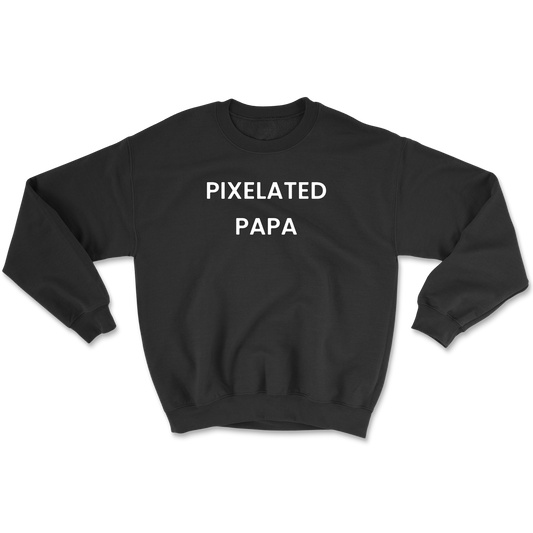 Pixelated Papa Crewneck Sweatshirt