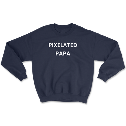 Pixelated Papa Crewneck Sweatshirt