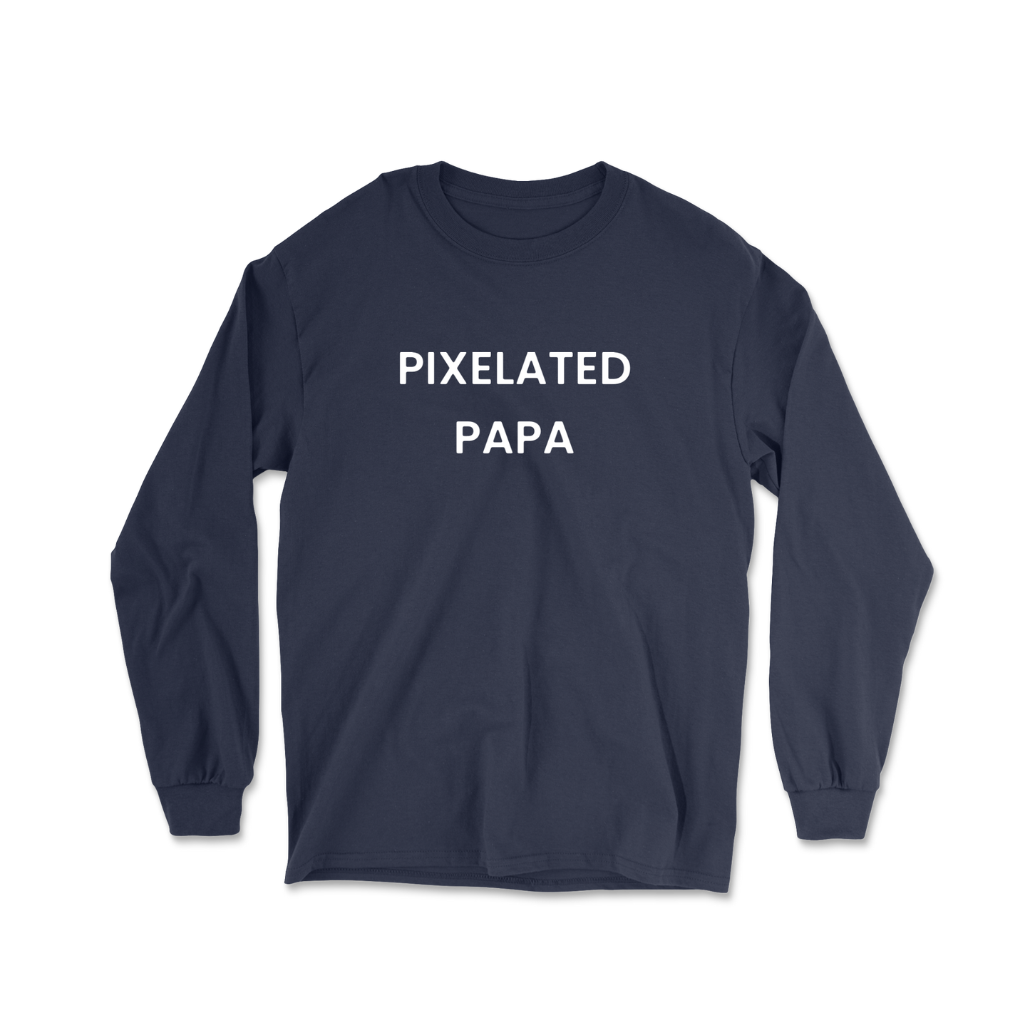 Pixelated Papa Long Sleeve Tee