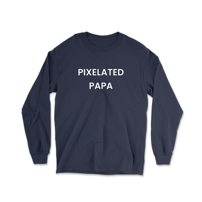 Pixelated Papa Long Sleeve Tee