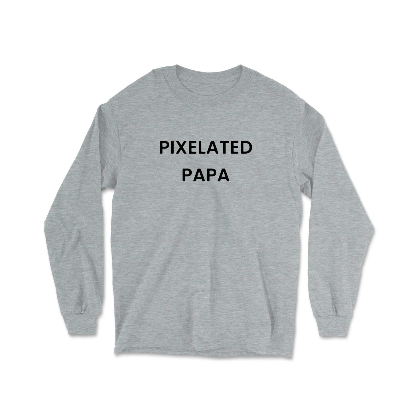 Pixelated Papa Long Sleeve Tee