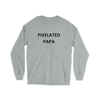 Pixelated Papa Long Sleeve Tee