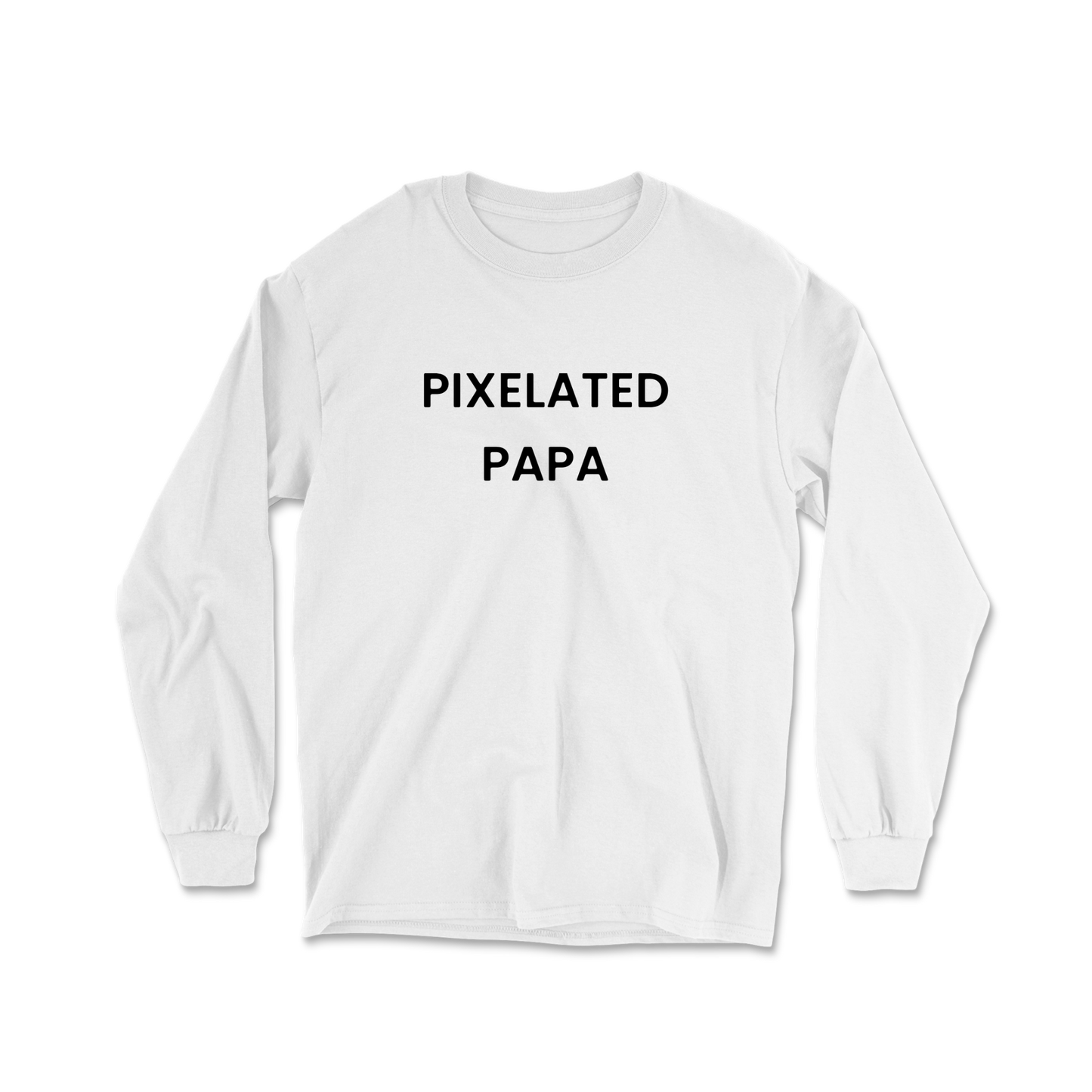 Pixelated Papa Long Sleeve Tee